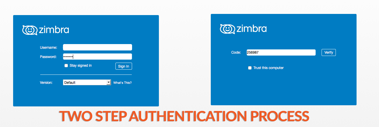 Zimbra 8.7 2 factor authentication